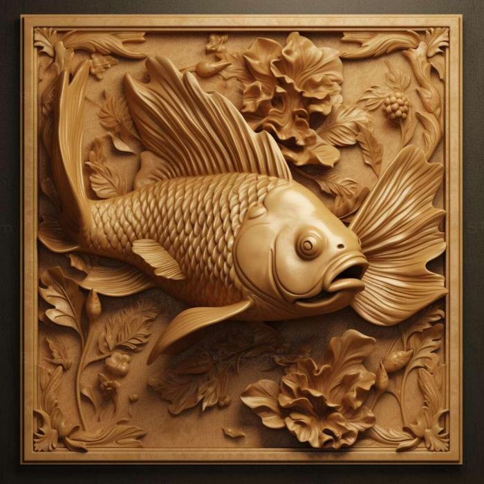 Nature and animals (Goldfish fish 3, NATURE_5375) 3D models for cnc